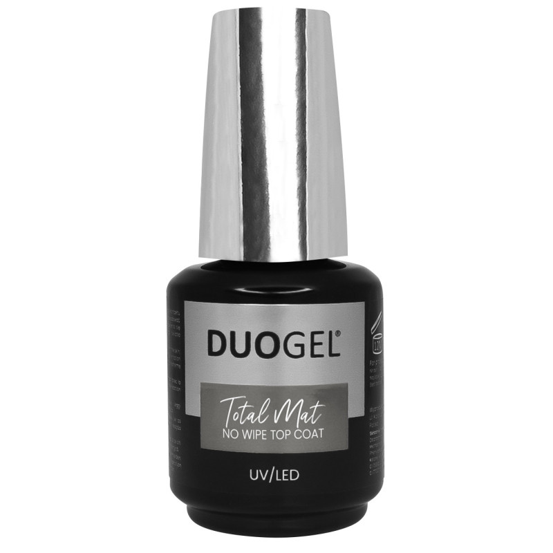 Lakier hybrydowy DUOGEL 15ml - Top Coat Total Mat No Wipe